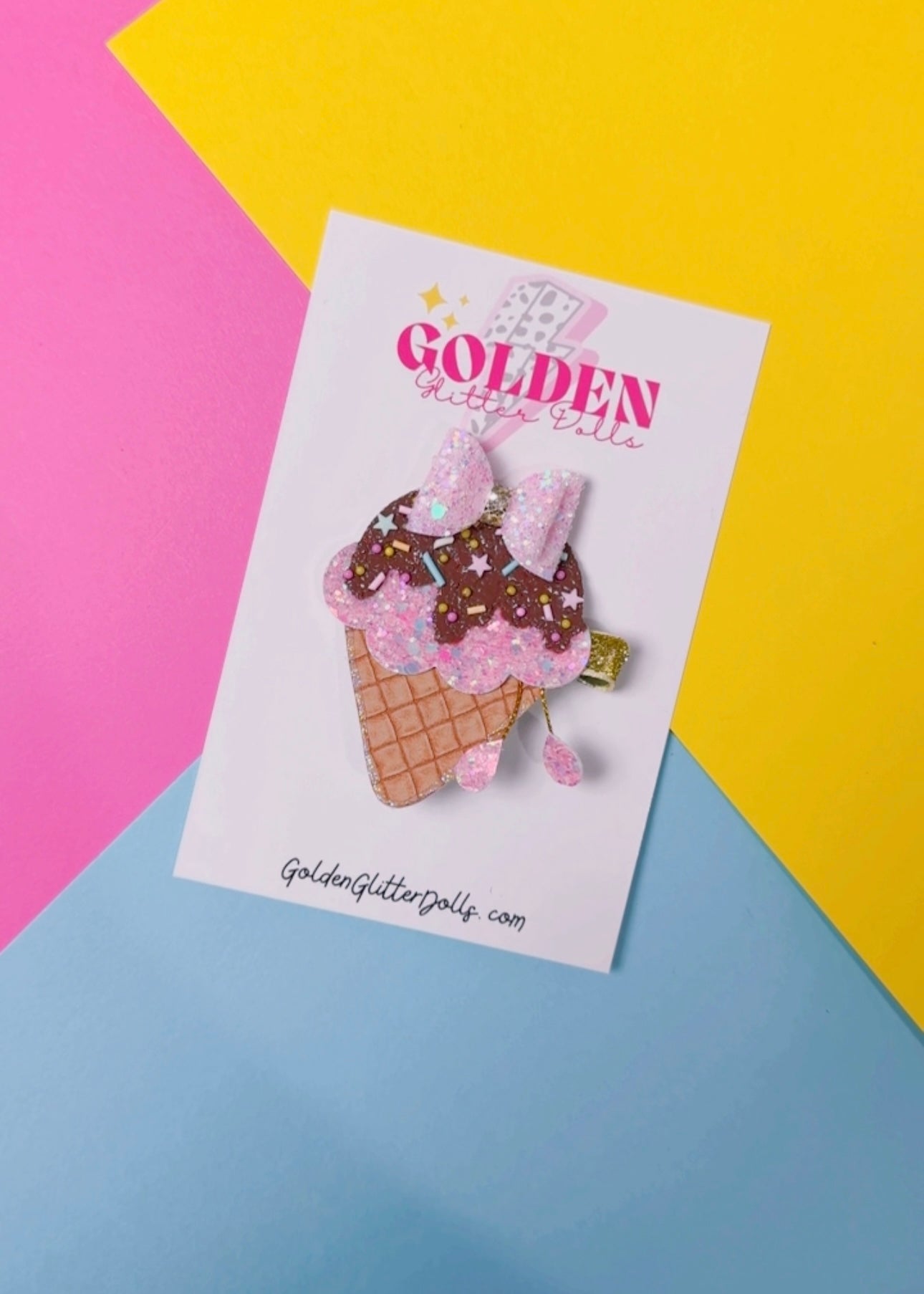 Summer Ice cream - Glitter Clip