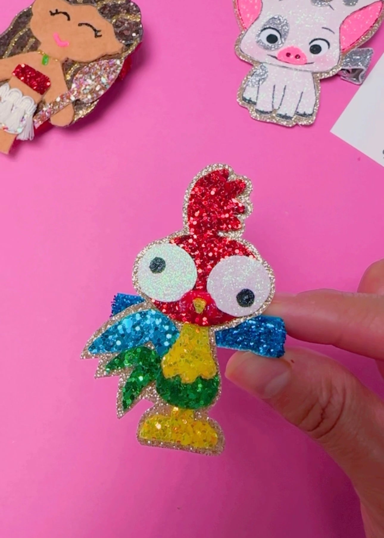 Hei Hei or Pua- Glitter Clip
