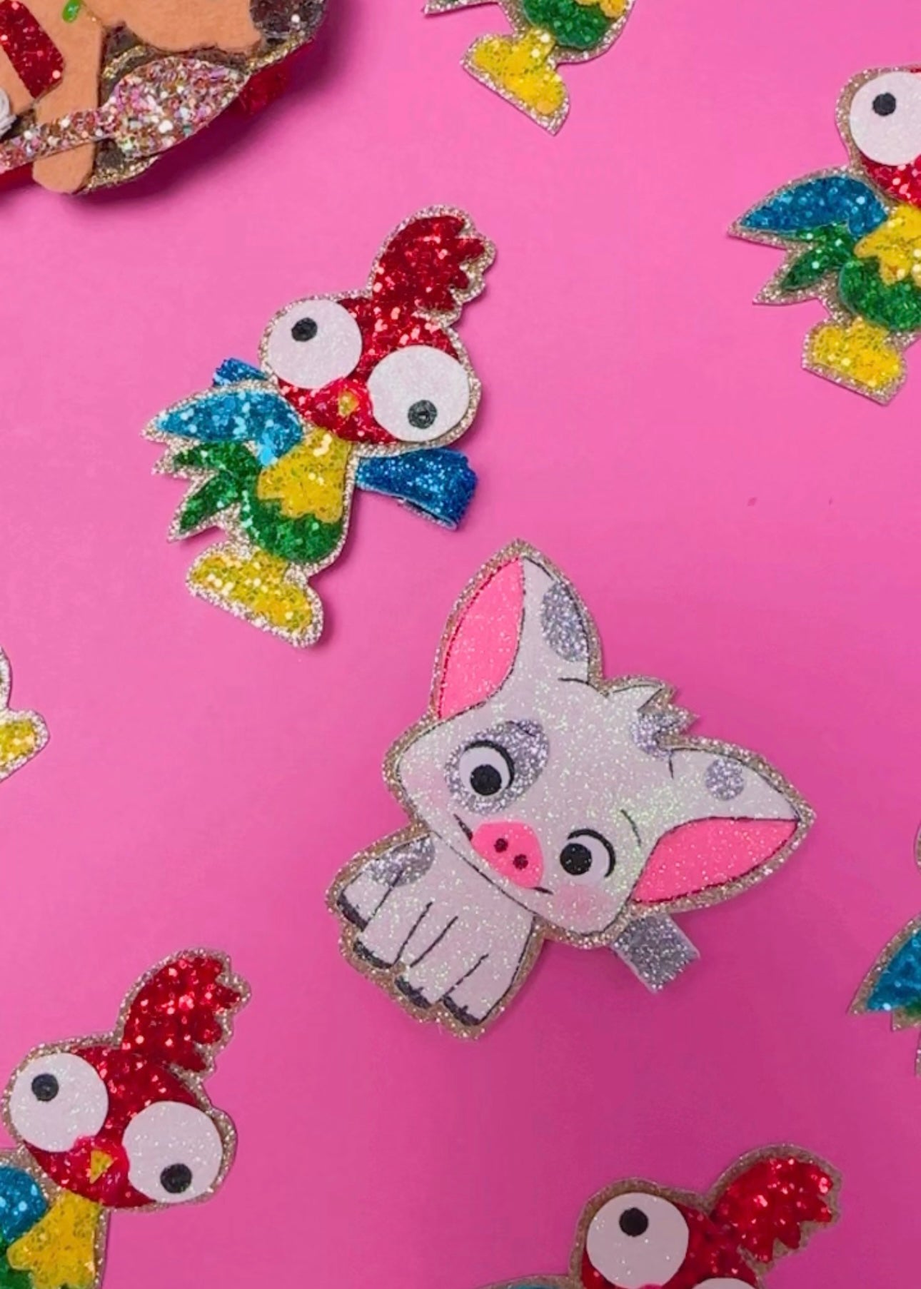 Hei Hei or Pua- Glitter Clip