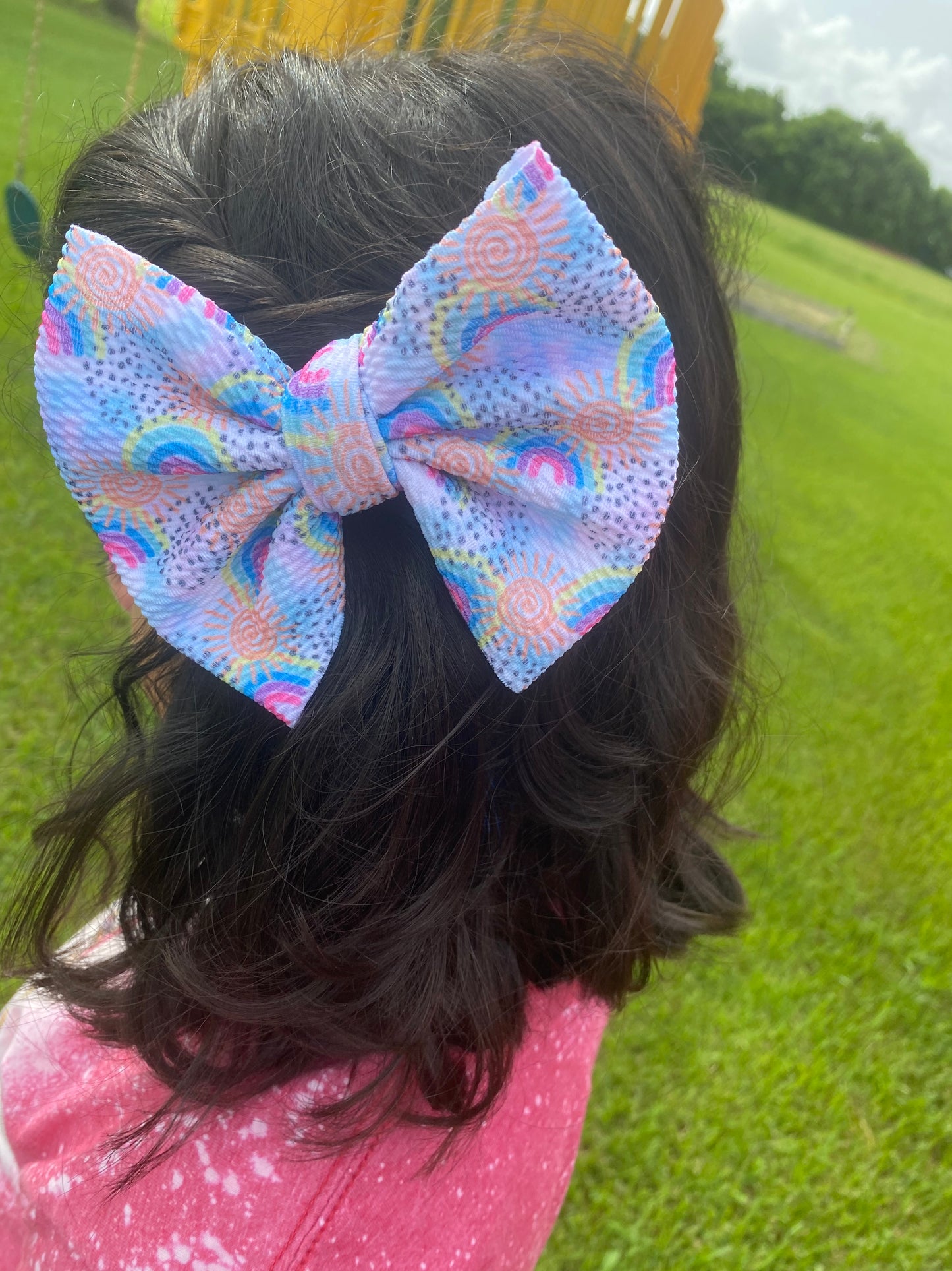 RAINBOW SUN Liverpool/ bullet fabric bows