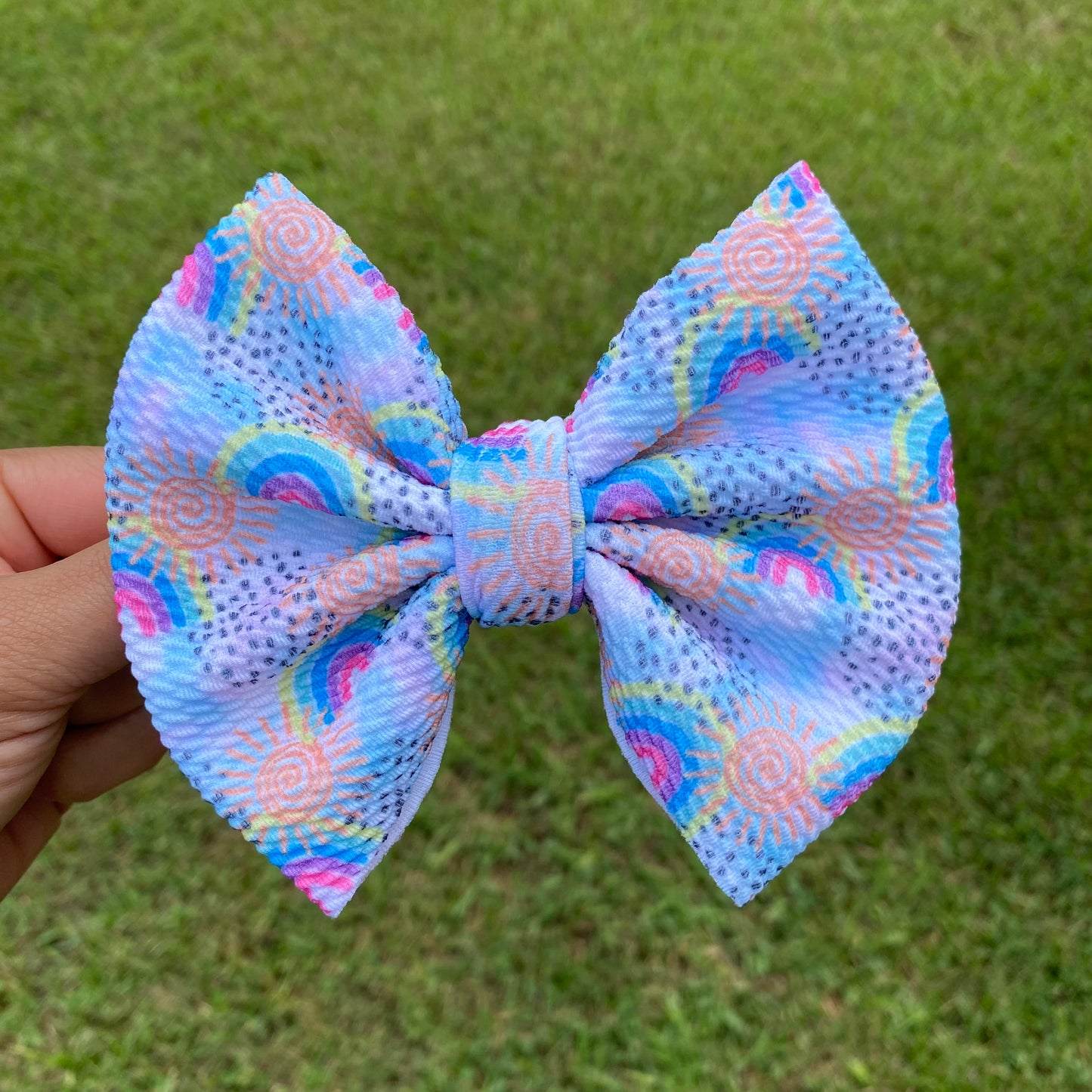 RAINBOW SUN Liverpool/ bullet fabric bows
