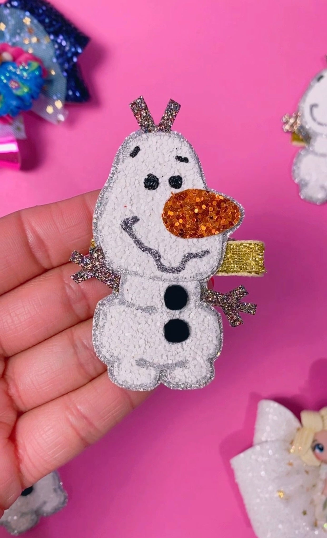 Olaf- Glitter Clip