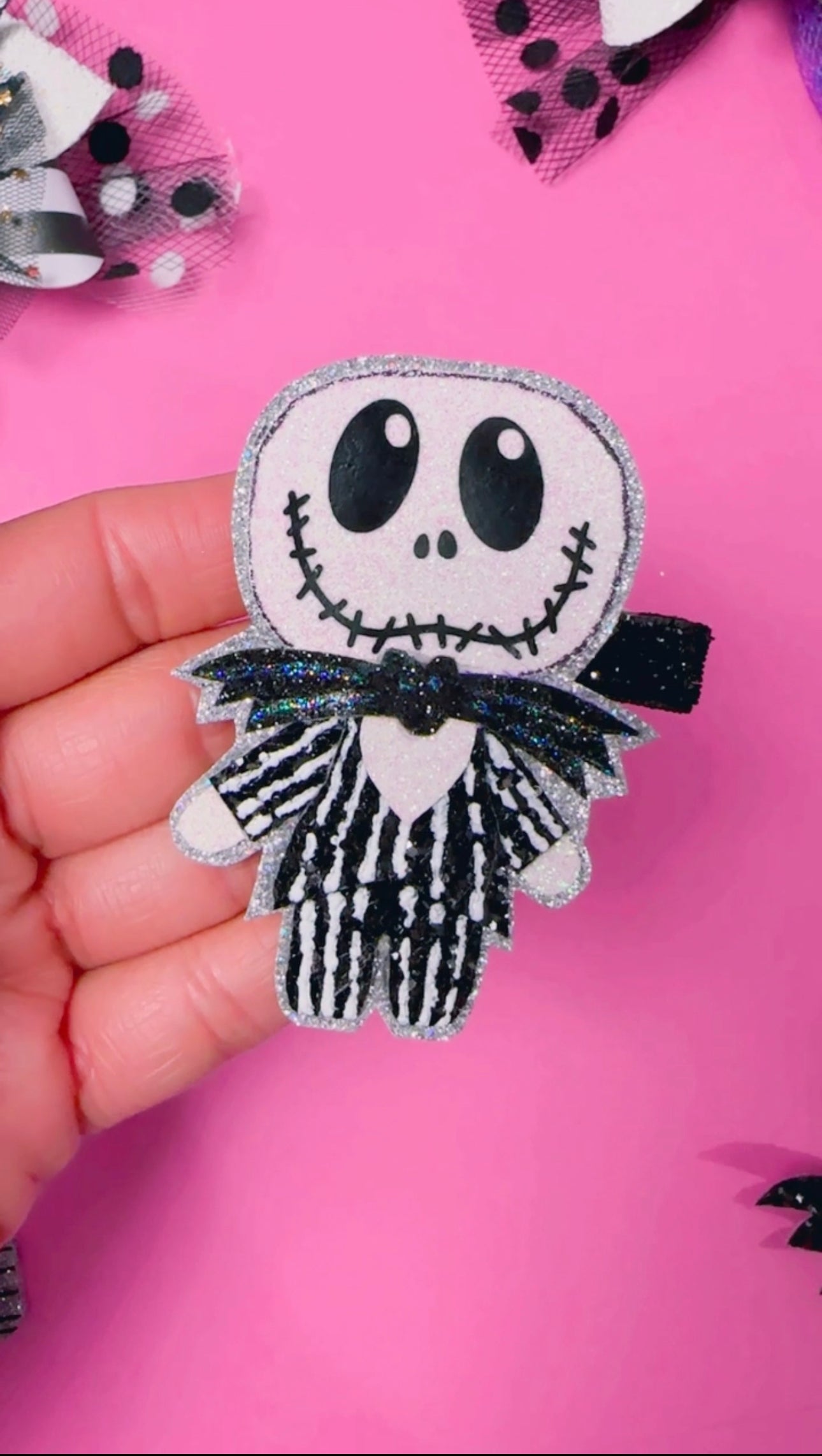 Nightmare, Jack, Sally, Glitter Clip