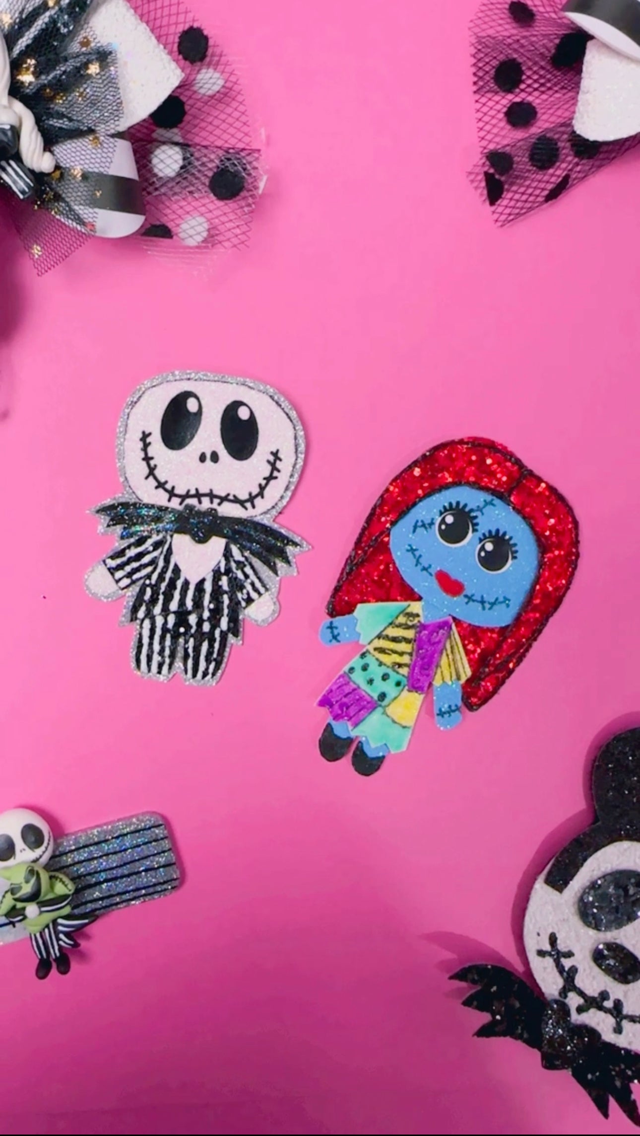 Nightmare, Jack, Sally, Glitter Clip