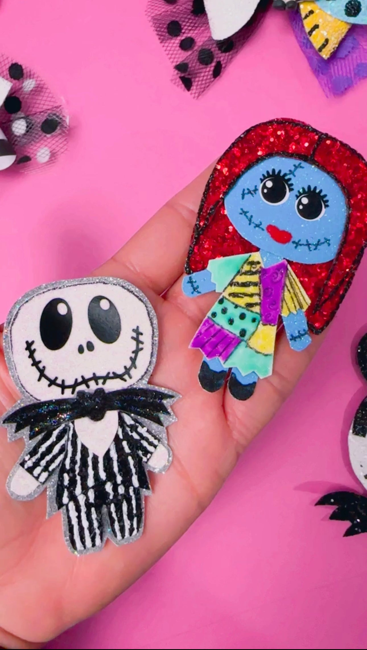 Nightmare, Jack, Sally, Glitter Clip