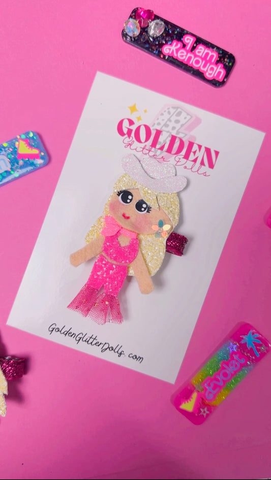 Cowgirl Barbie - Glitter Clip