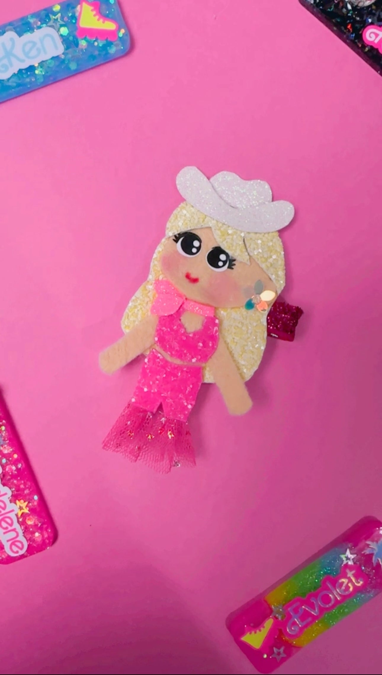 Cowgirl Barbie - Glitter Clip