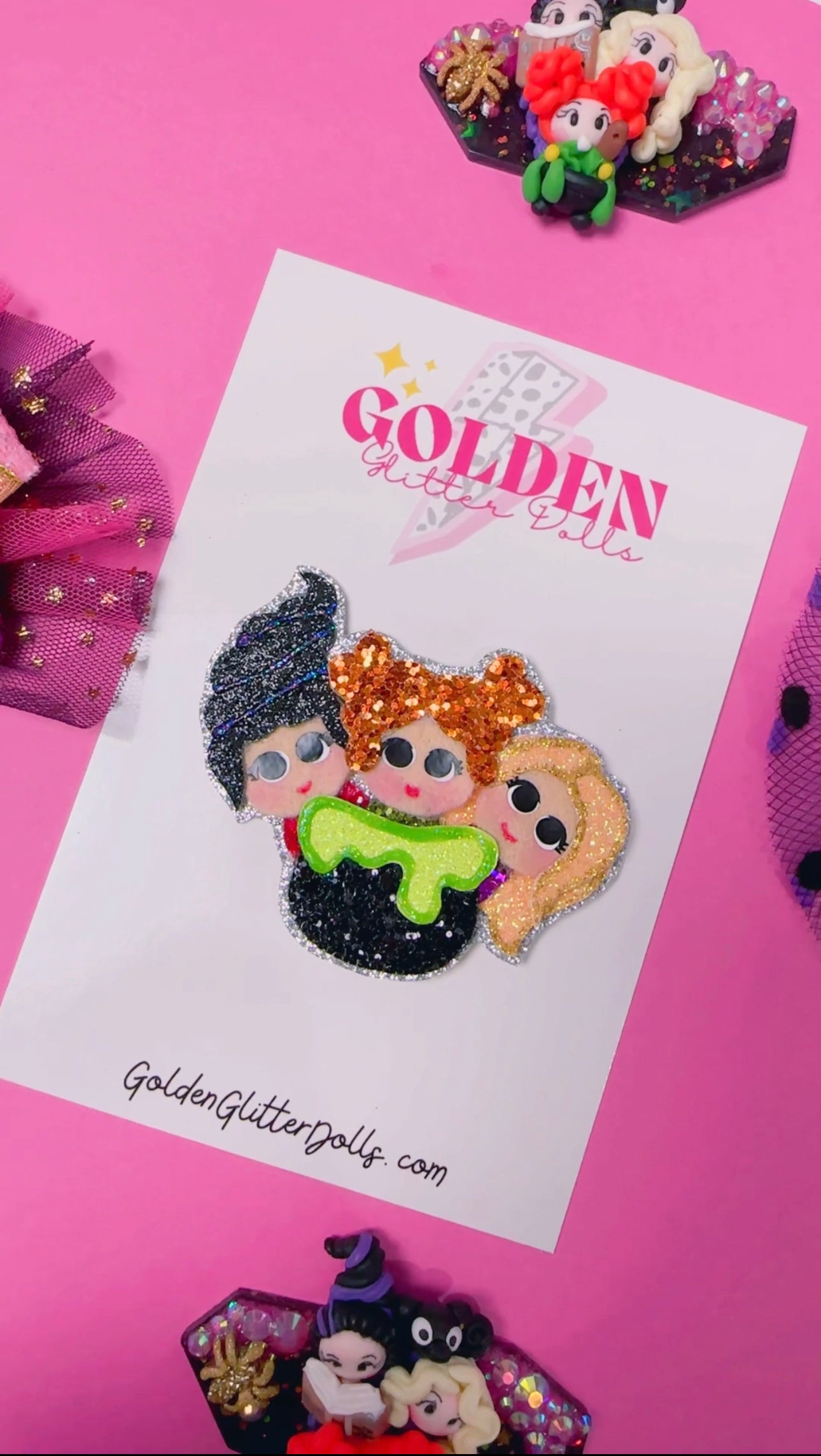 Golden store glitter dolls