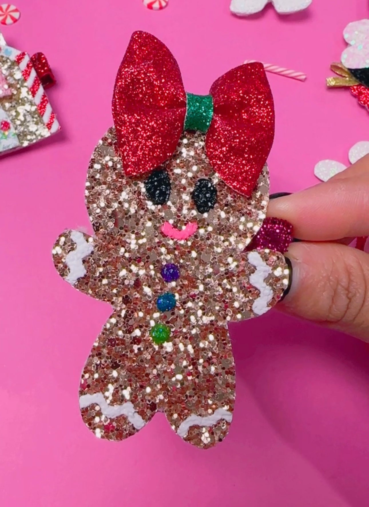 Gingerbread girl, Glitter Clip