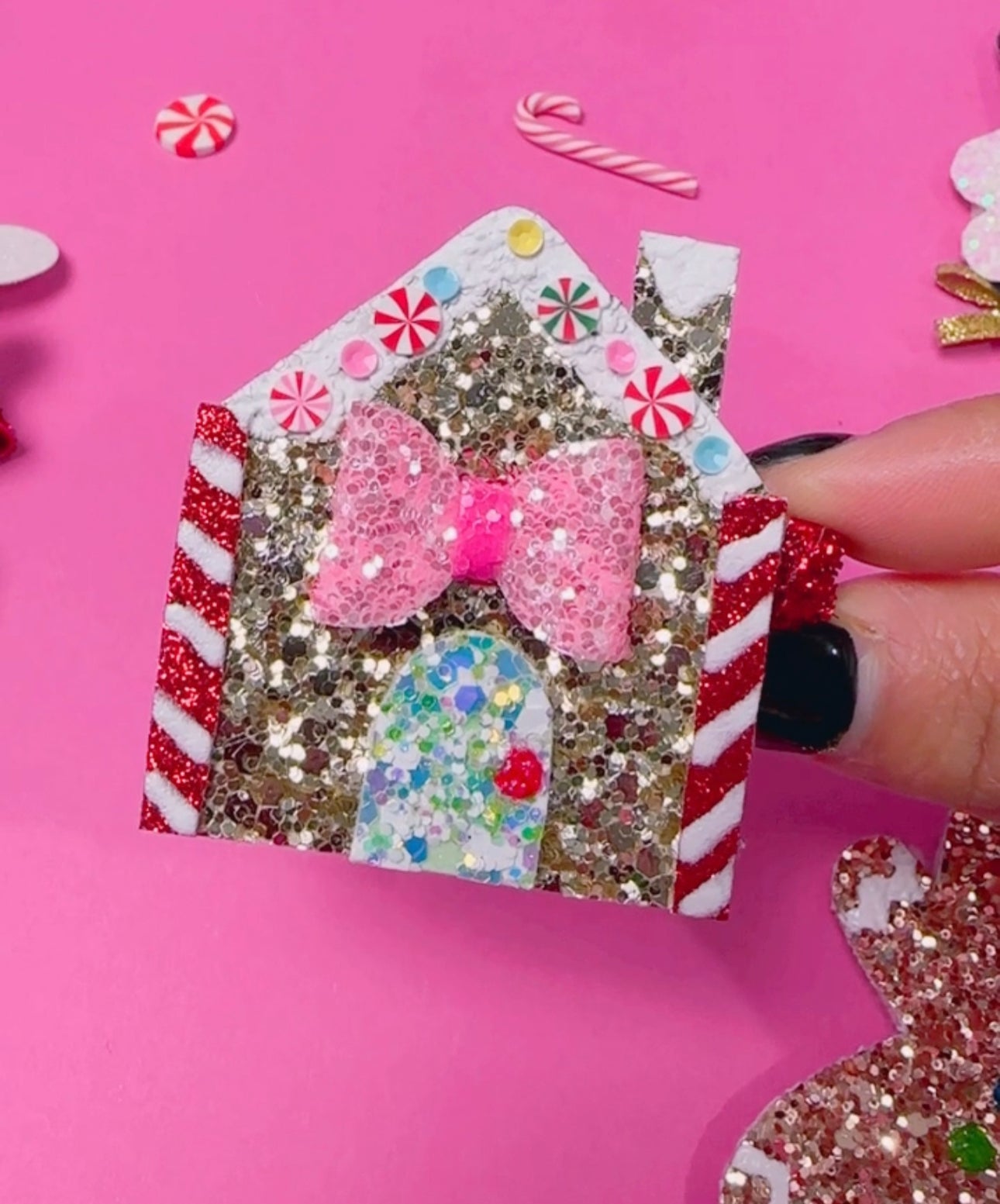 Gingerbread House, Glitter Clip