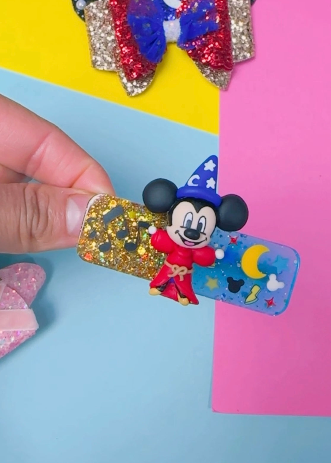 Fantasia Mouse, Resin Clay Clip