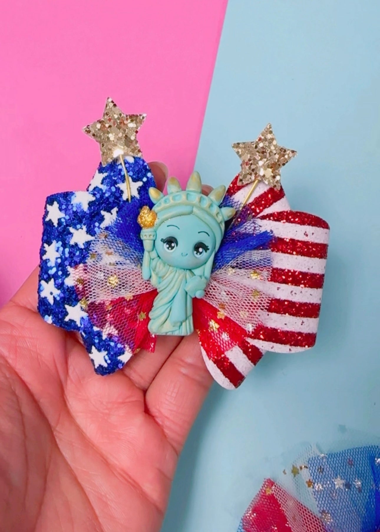 Lady Liberty- Clay bow (3 inch)