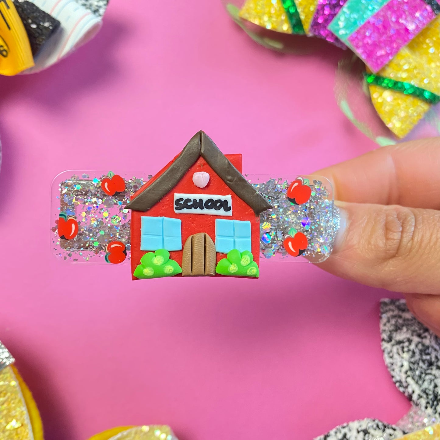 NEW, School House, Resin Clip