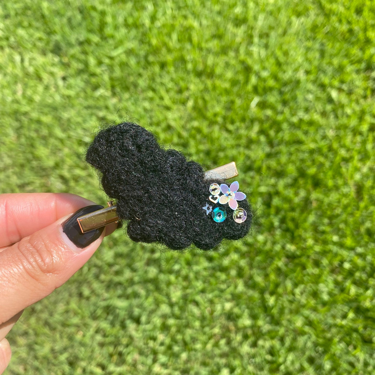 Sequin Felt Bat Clip