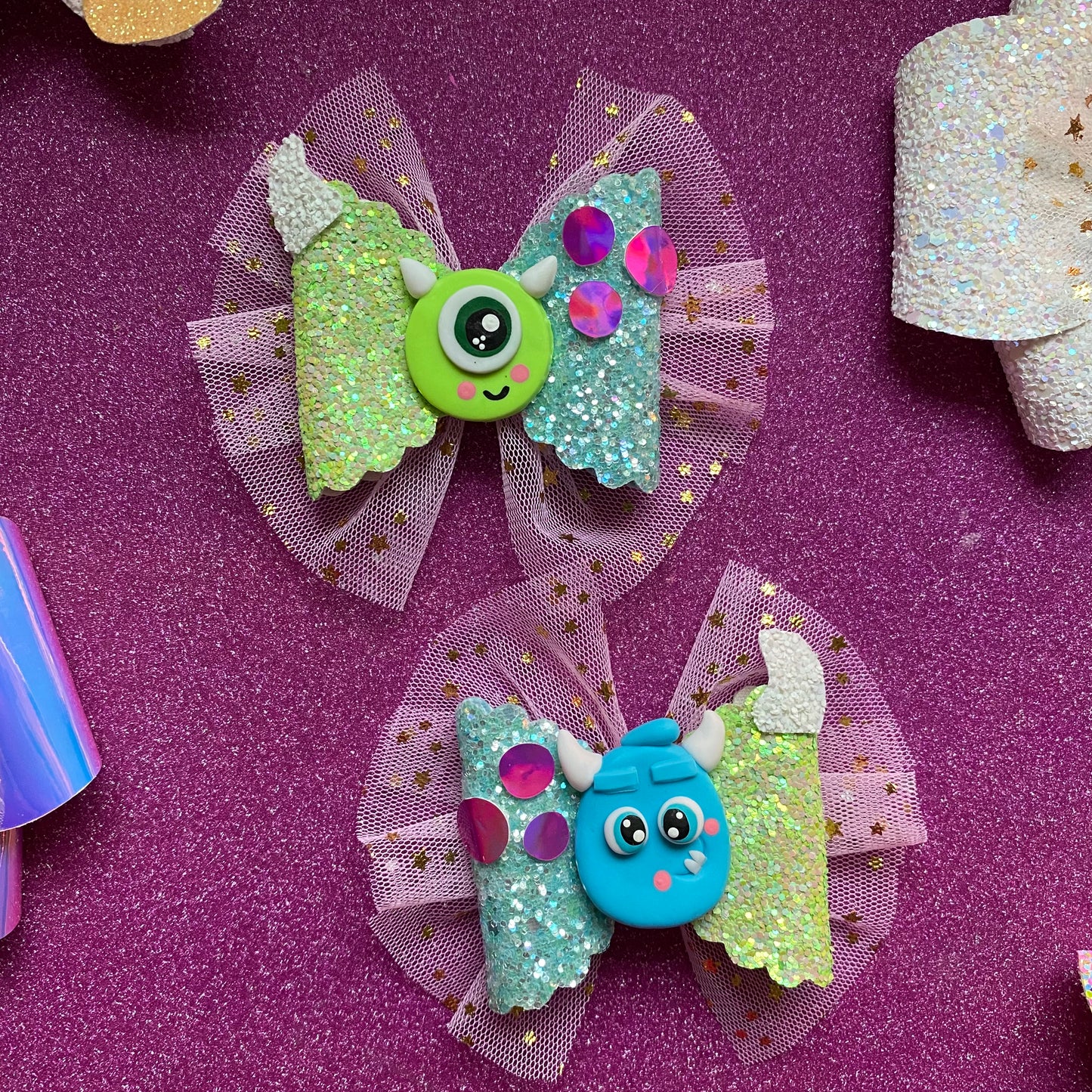 Monsters inc Clay Bow, (3 inches)