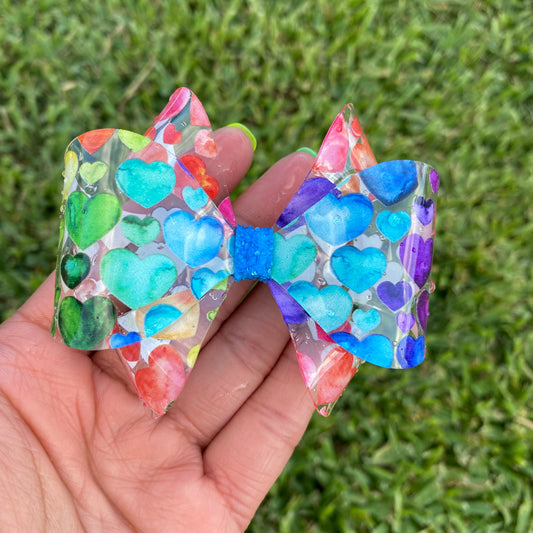 Waterproof Tie Dye Hearts (3 inches)