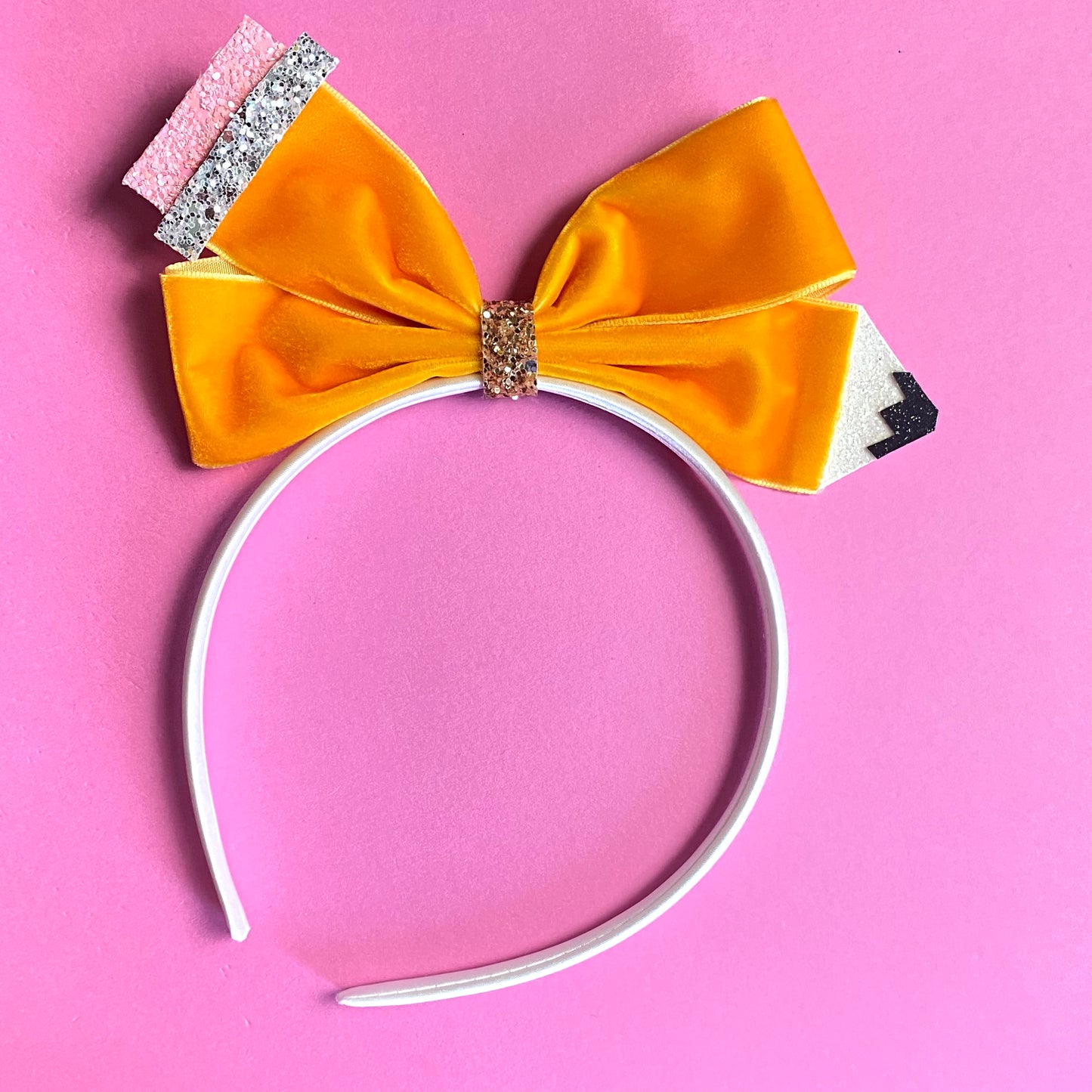 Pencil Bow on Headband