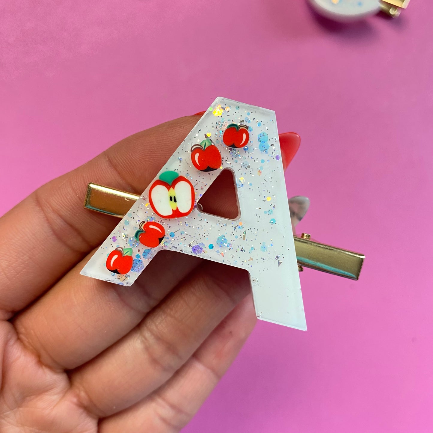 NEW, Resin School Letter Clip