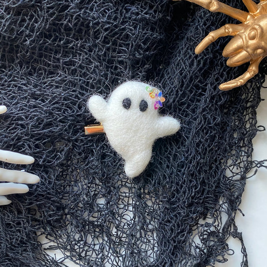 Sequin Felt GHOST Clip