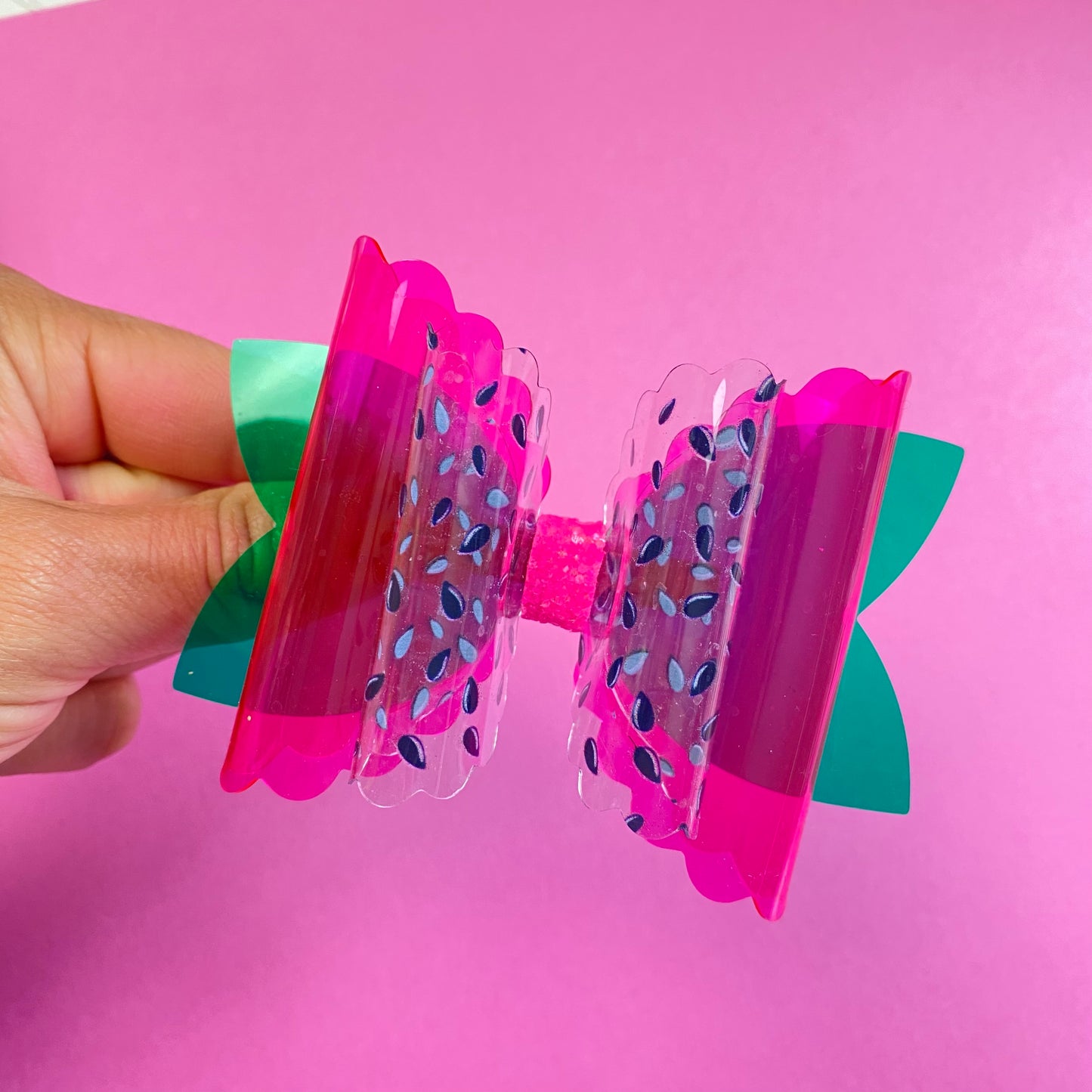 PINK WATERMELON Waterproof Bows (3 inch)