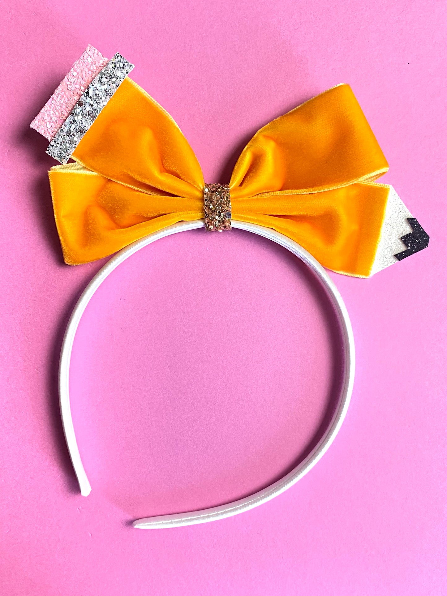 Pencil Bow on Headband