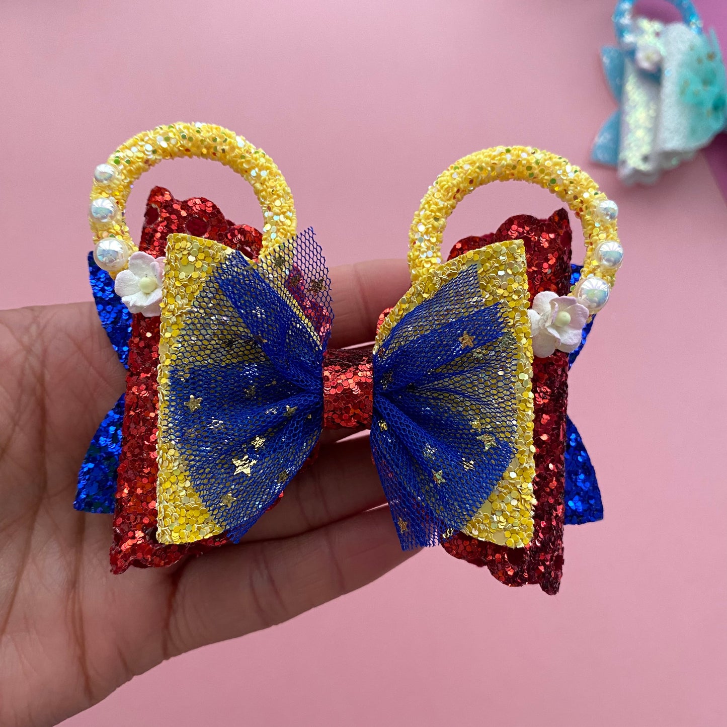 Snow White- Mouse ears princess Hair bow