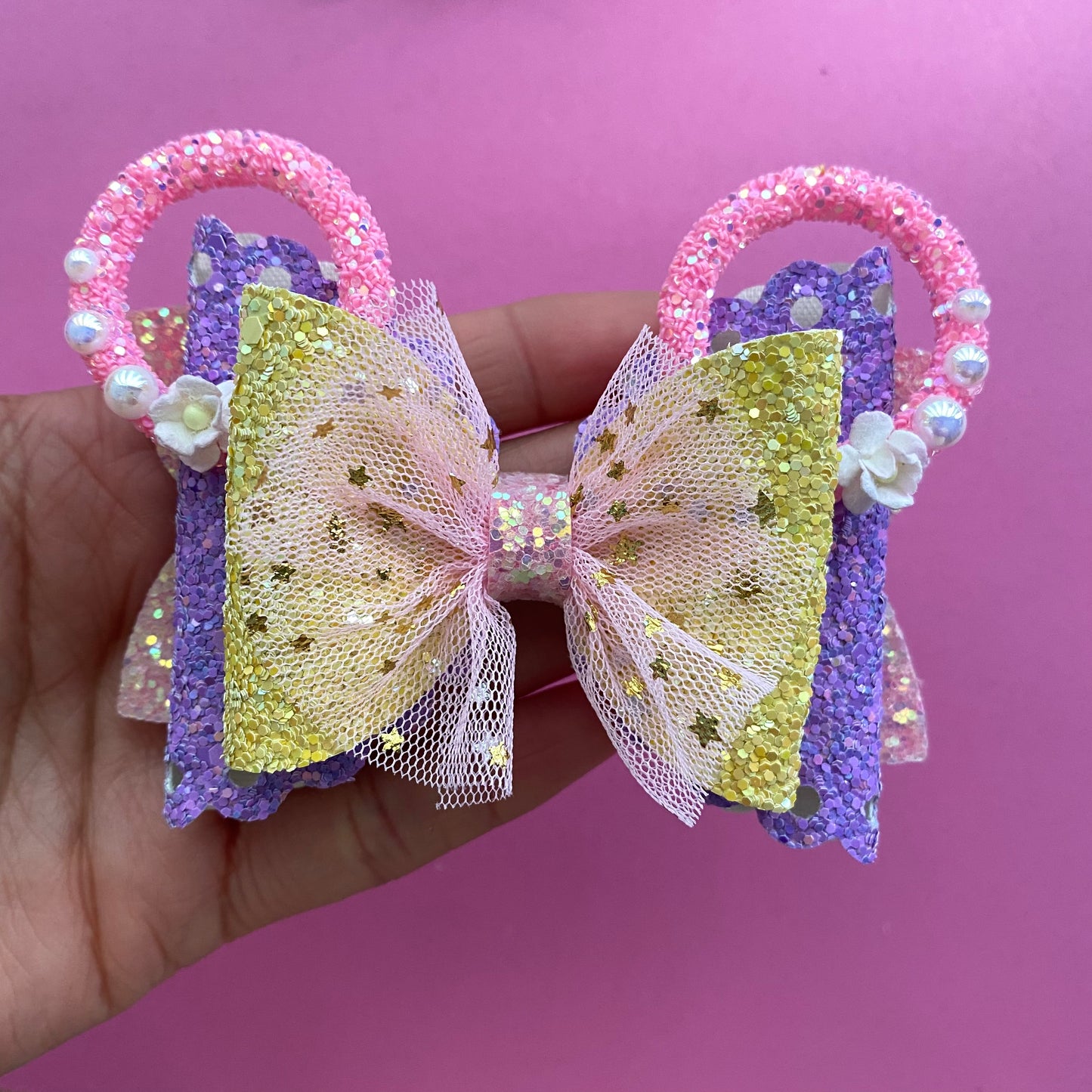 Rapunzel- Mouse ears princess Hair bow