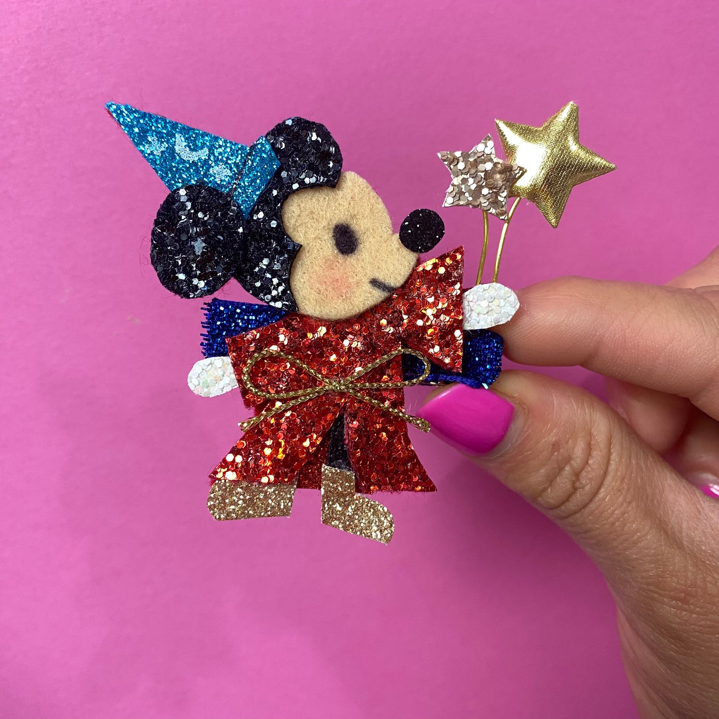 Fantasia Mouse- Glitter Clip