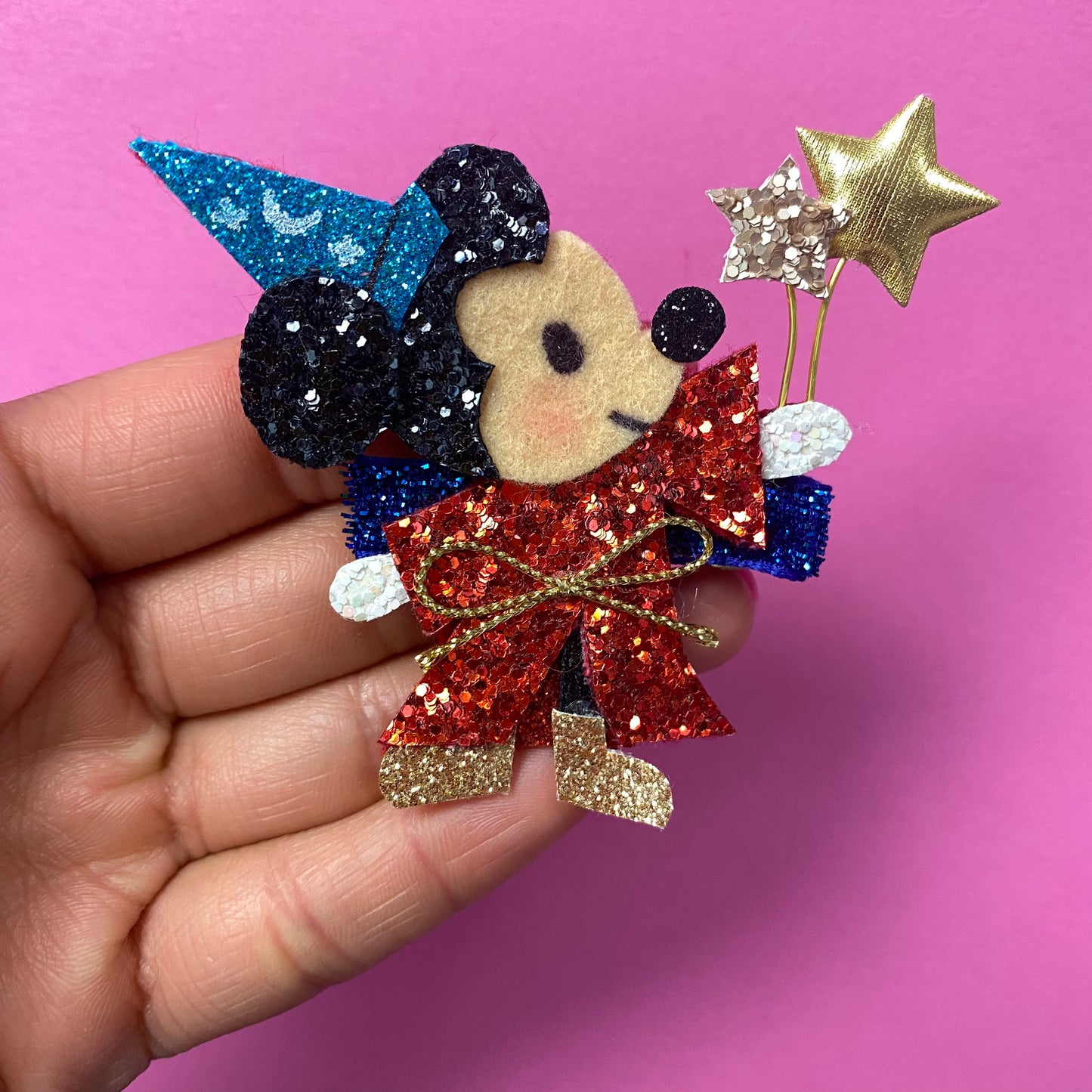 Fantasia Mouse- Glitter Clip