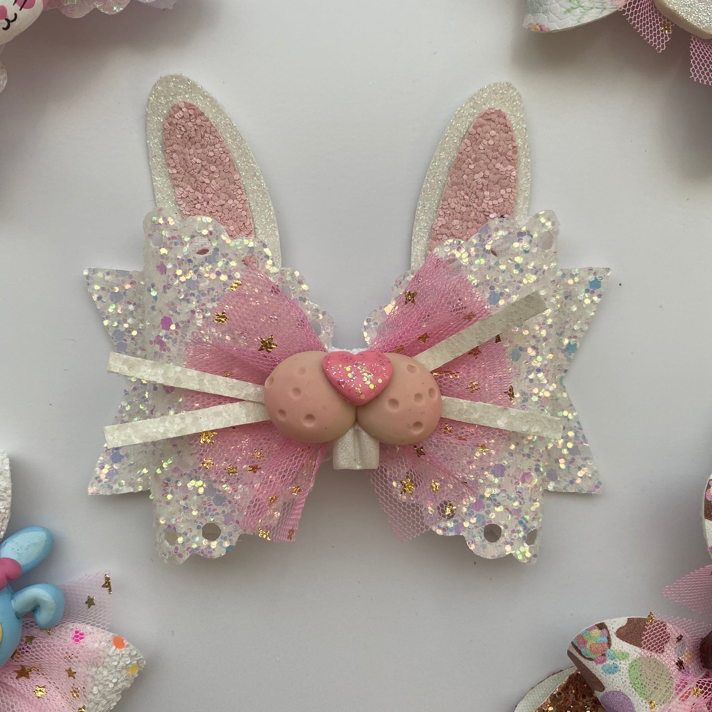 Bunny Nose, Easter Clay Bow