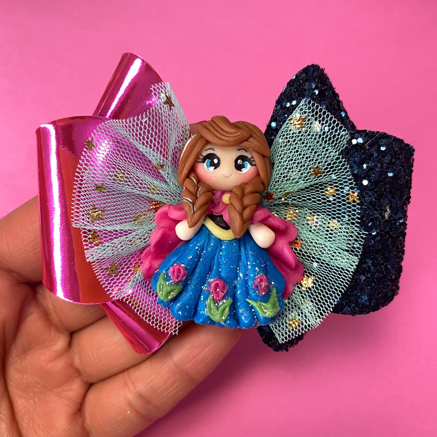 Frozen, Anna Clay Bow, (3 inches)