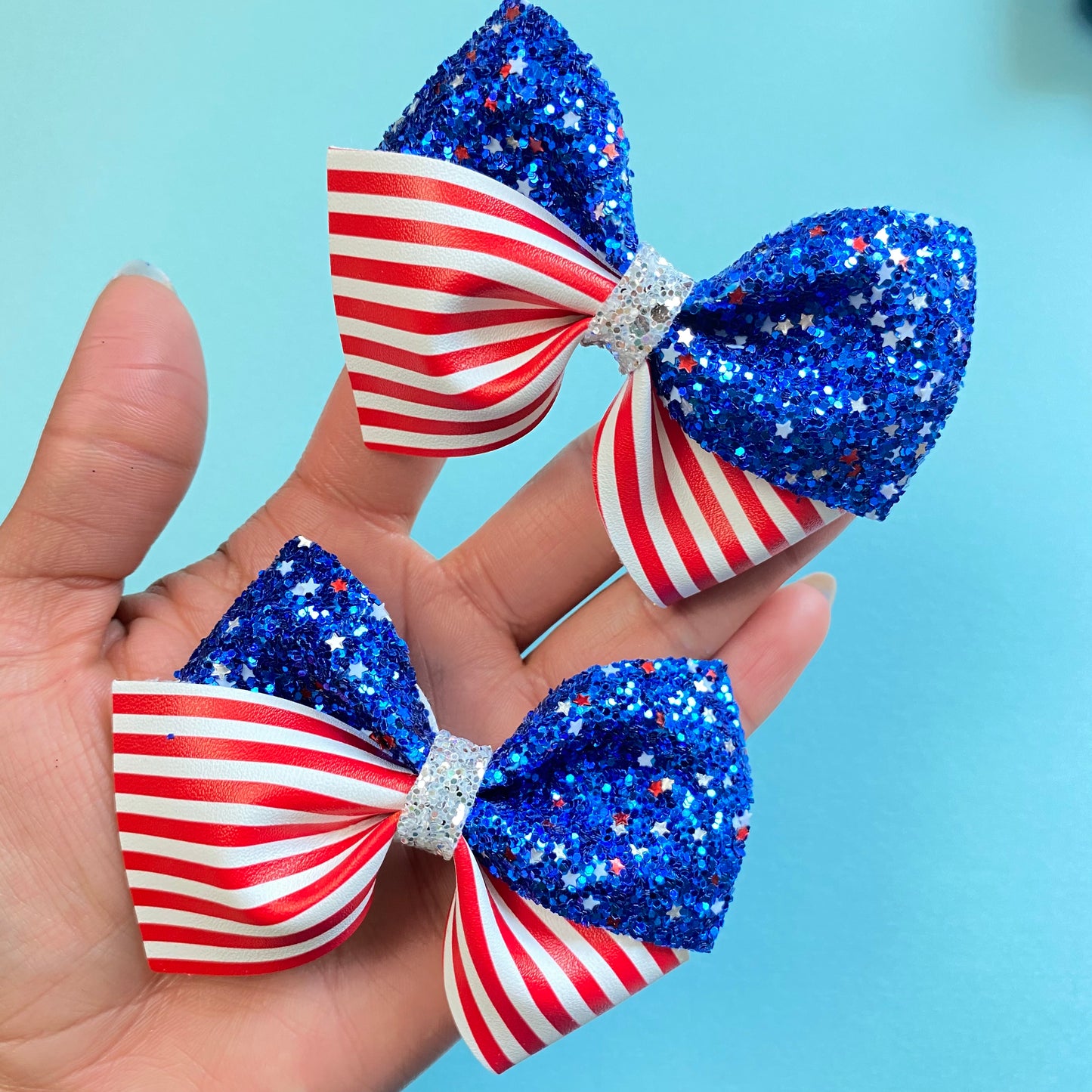 Patriotic flag pigtail set (3 inch)