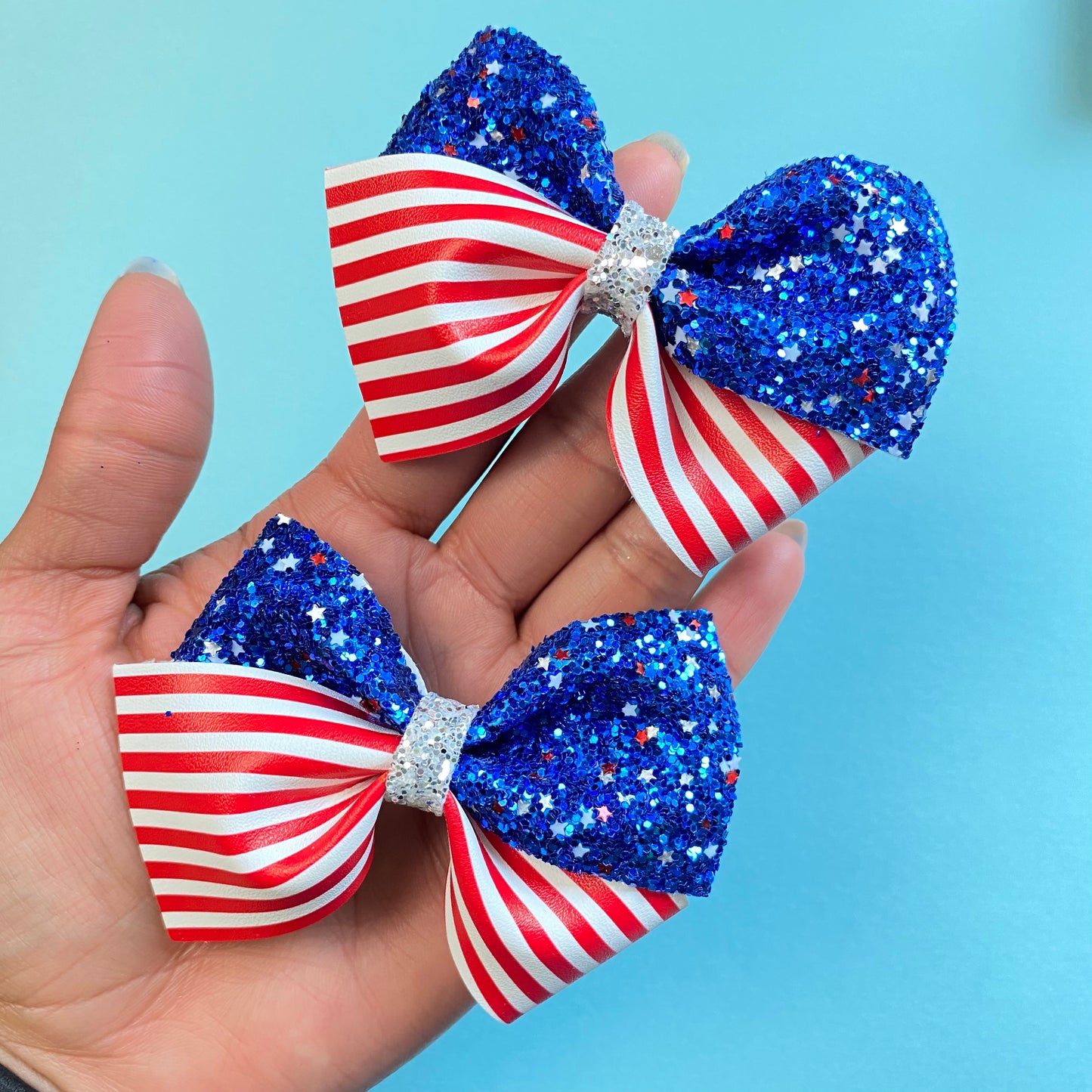 Patriotic flag pigtail set (3 inch)