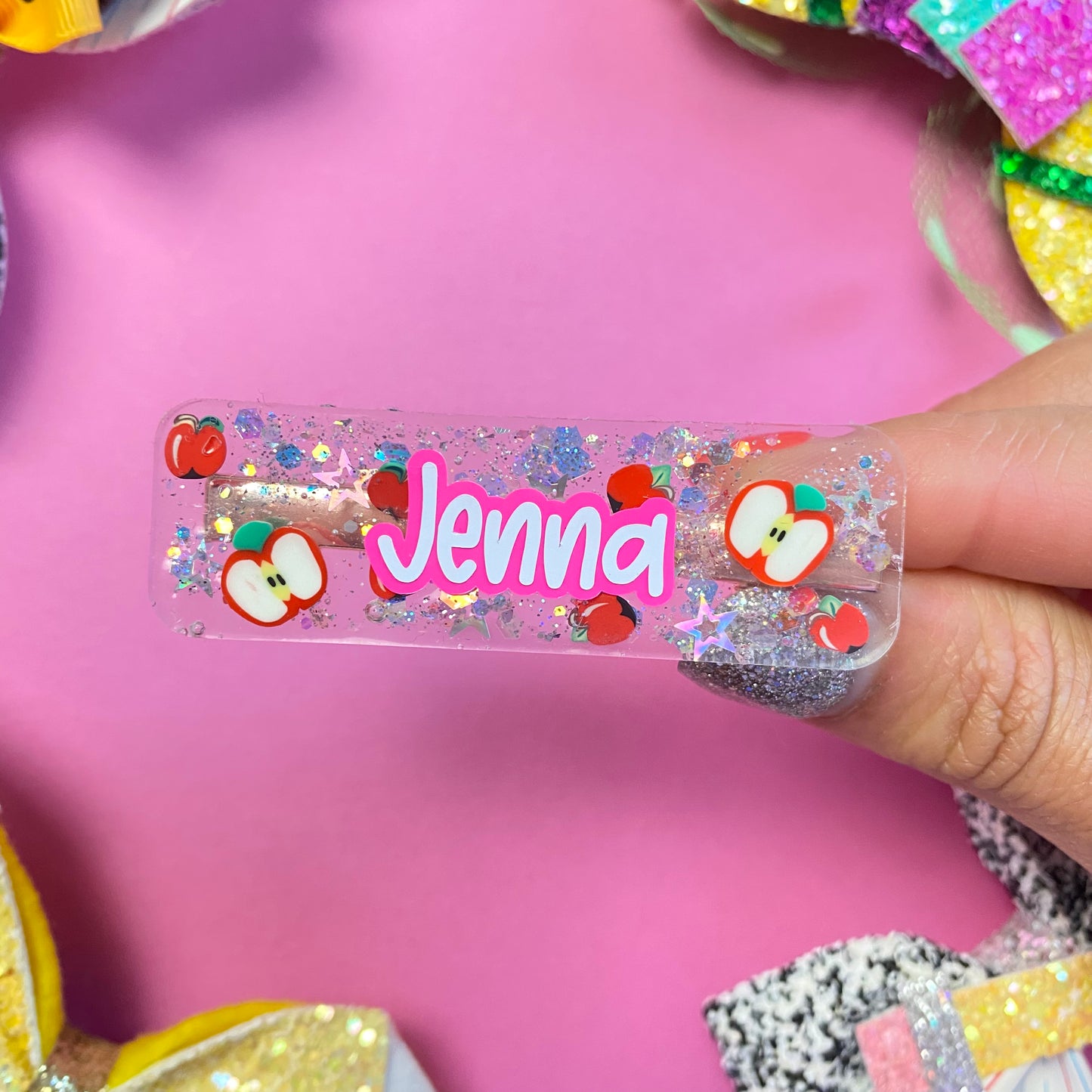 Name, School Resin Clip (Personalized)